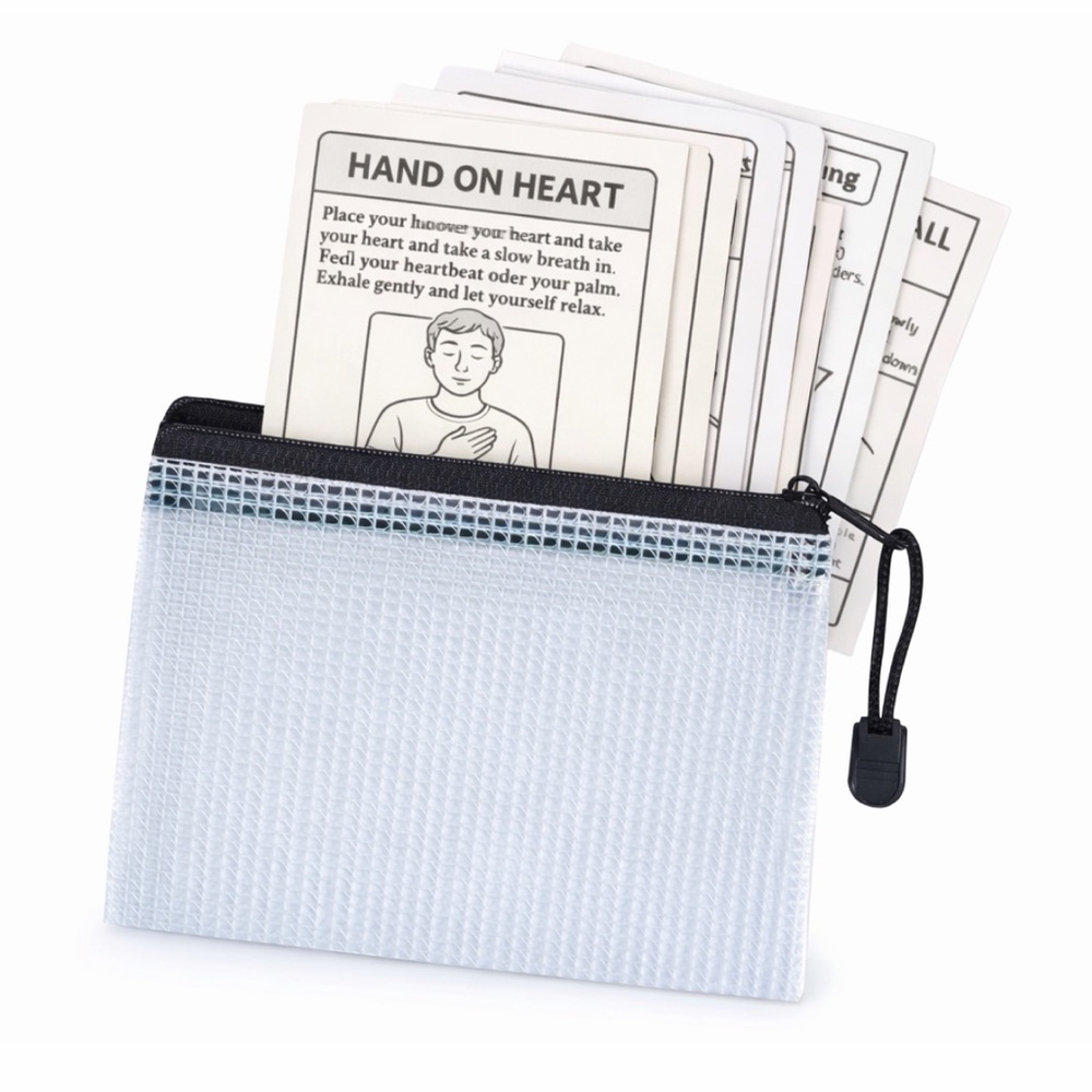 Somatic Coping Skills Card Set + Waterproof Zipper Pouch